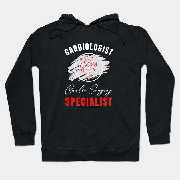 Cardiologist Cardio Surgery Specialist Hoodie by Digital Mag Store